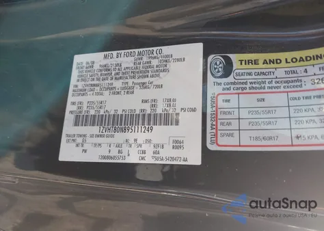 2009 Ford Mustang V6/V6 Premium from USA, damaged, VIN 1ZVHT80N895111249
